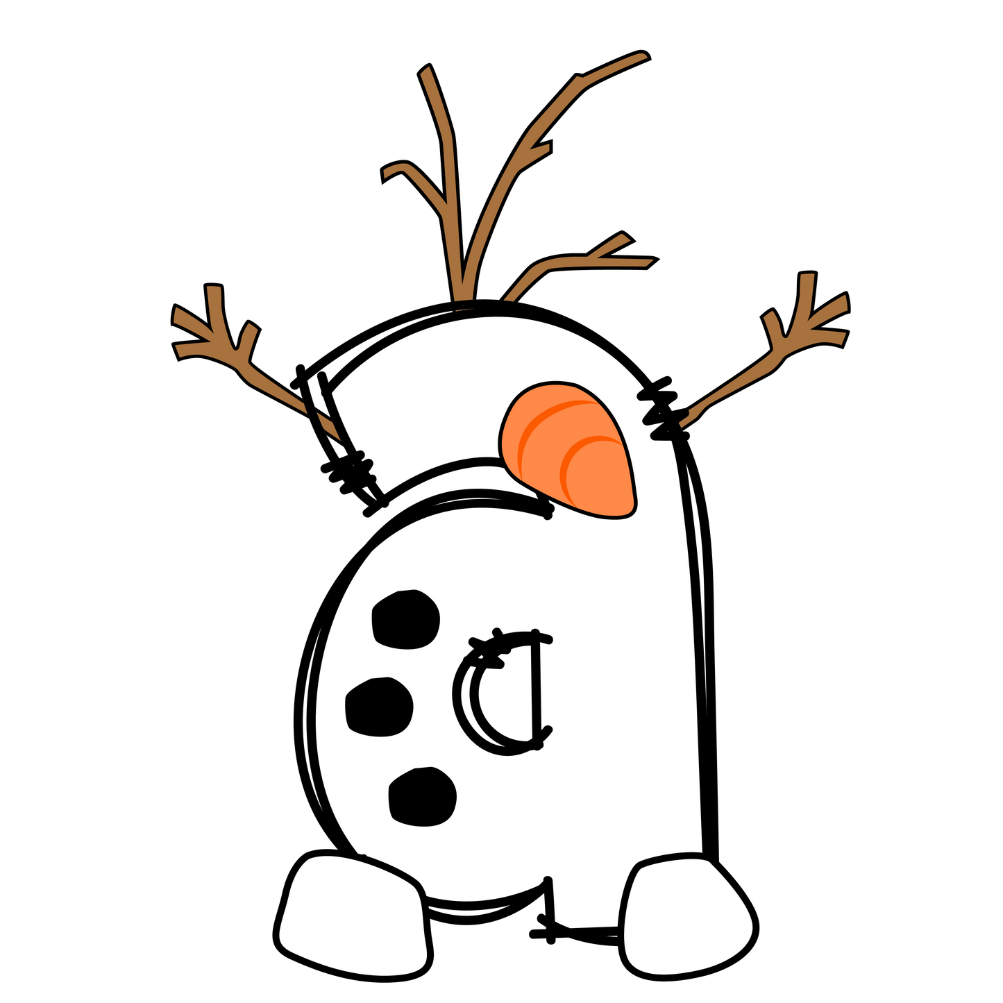 Personalised Snowman Family Christmas Print