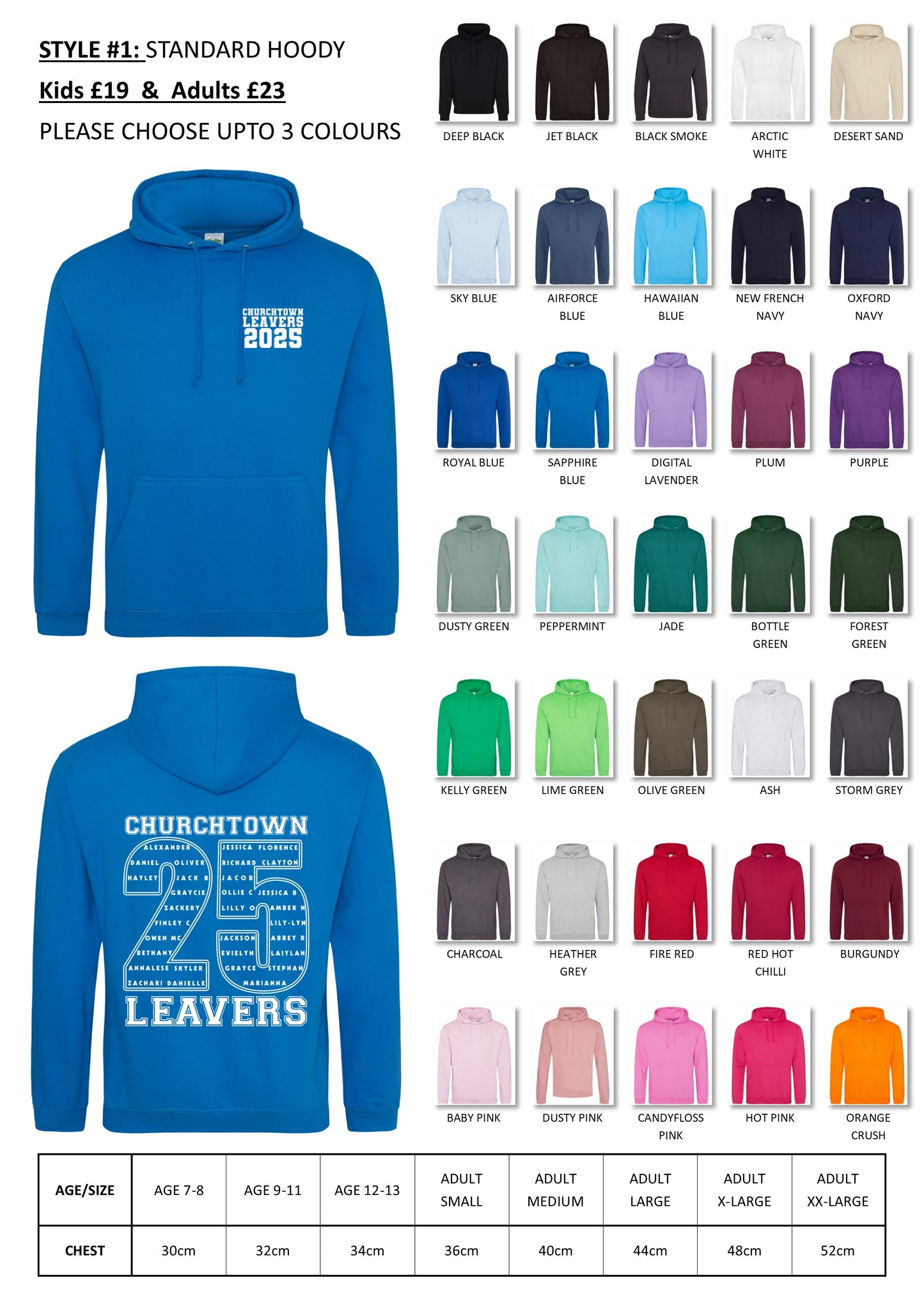 2025 LEAVERS HOODY INFO PACK & DEPOSIT