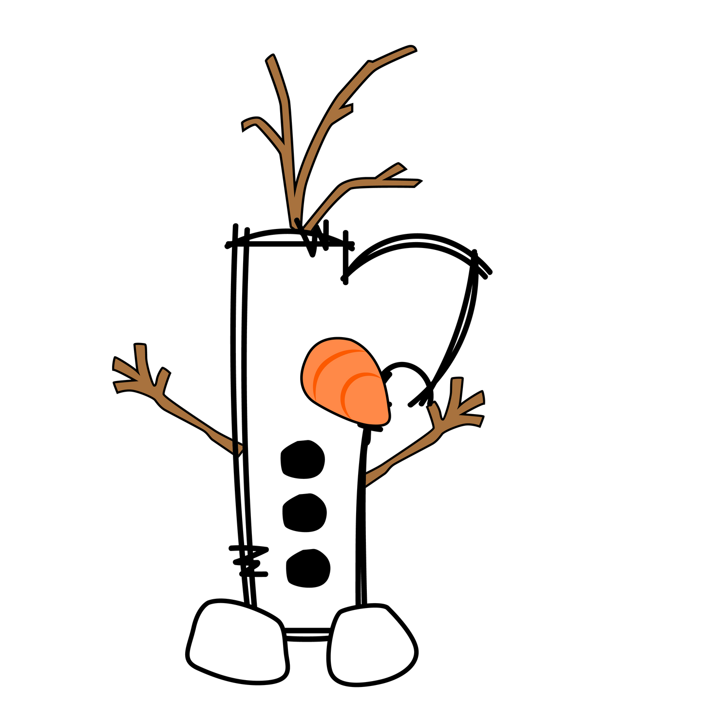 Personalised Snowman Family Christmas Print