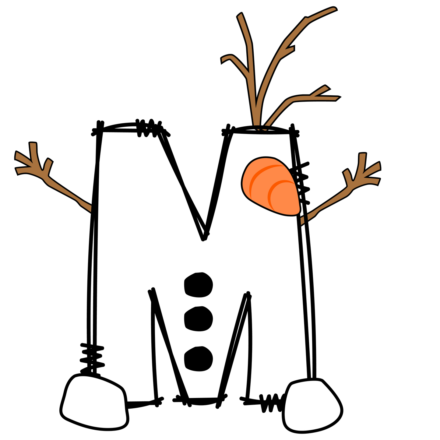 Personalised Snowman Family Christmas Print