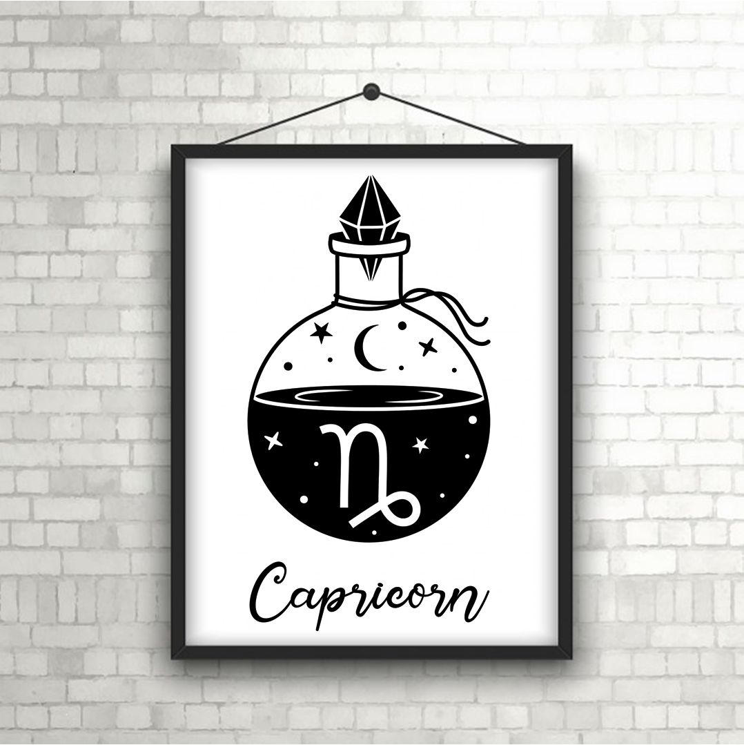 Zodiac Sign Wall Art Print | Star Sign Poster