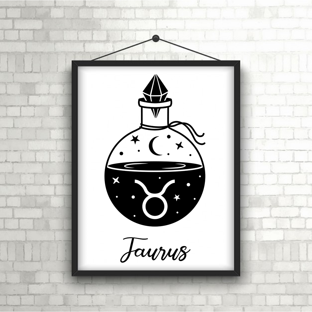 Zodiac Sign Wall Art Print | Star Sign Poster