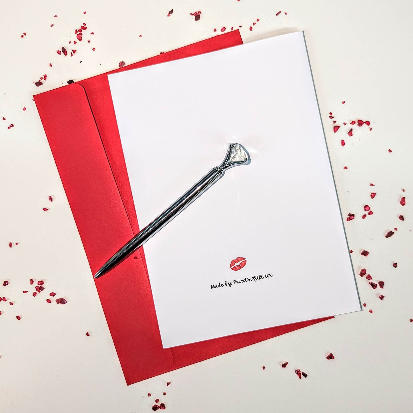 "Let's be weird together" Alternative Valentine's Day Skeleton Greetings Card with red envelope