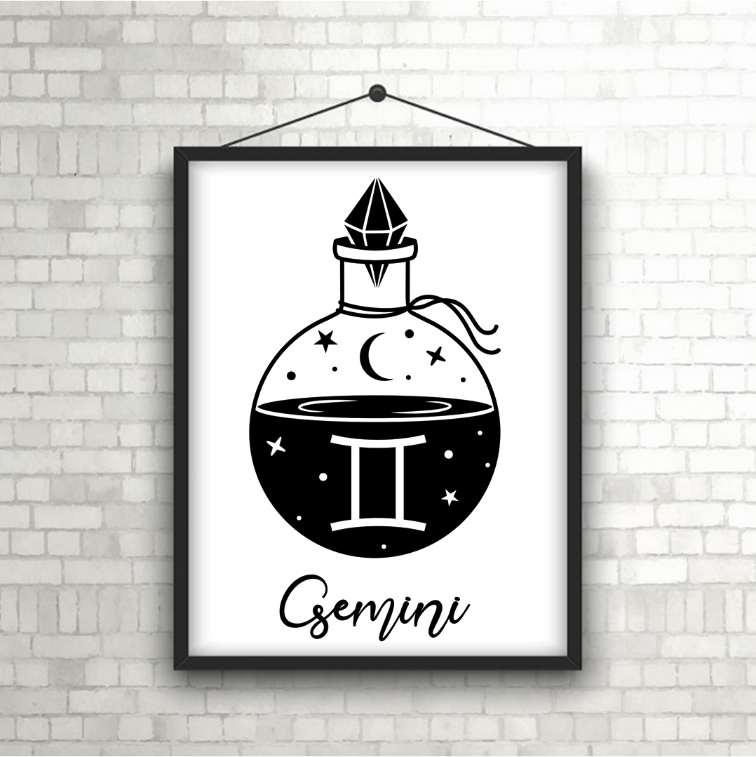 Zodiac Sign Wall Art Print | Star Sign Poster
