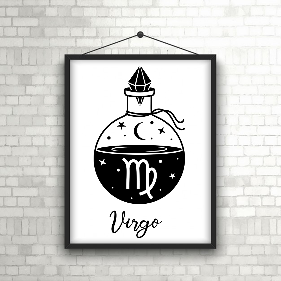 Zodiac Sign Wall Art Print | Star Sign Poster