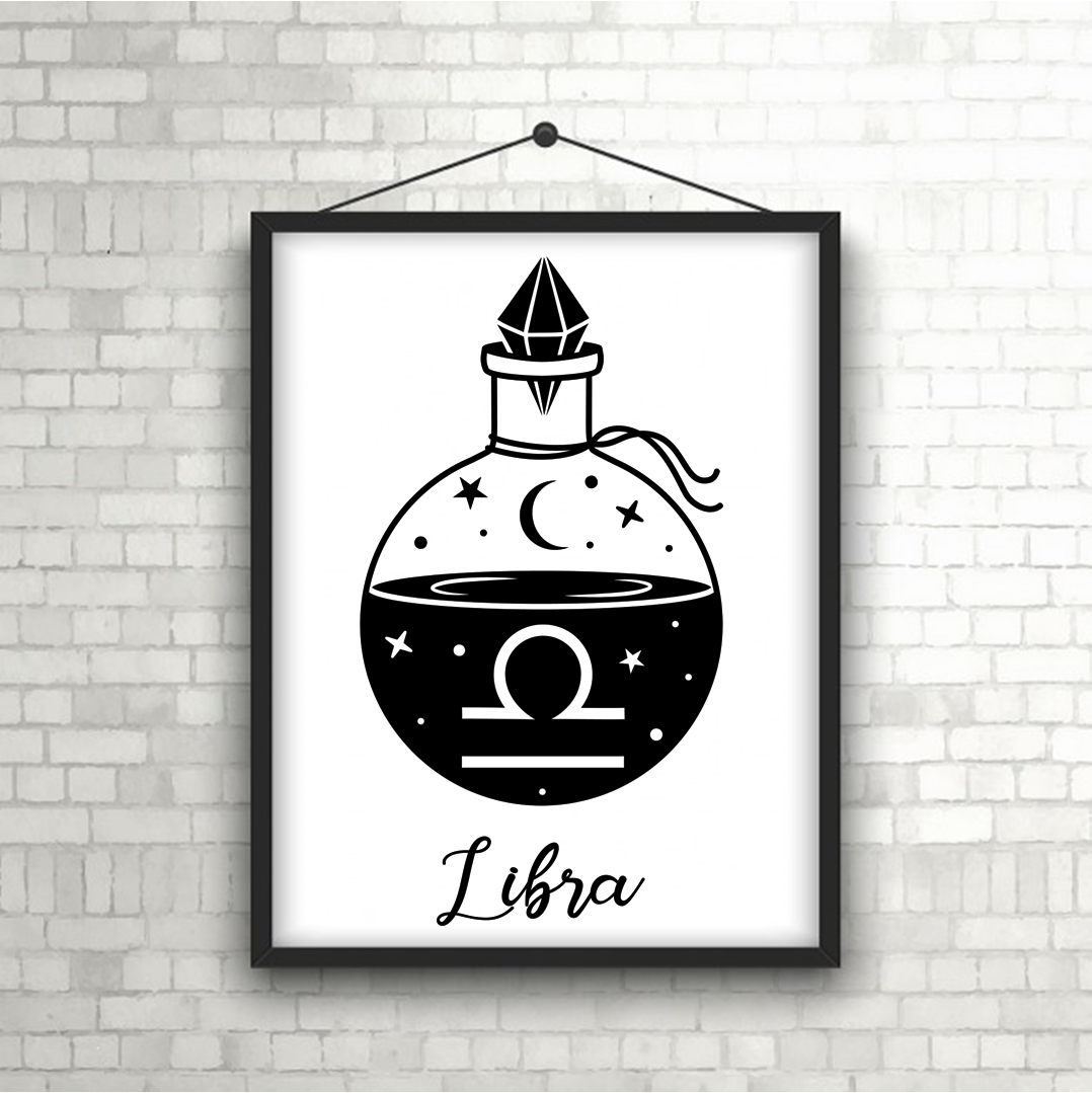 Zodiac Sign Wall Art Print | Star Sign Poster