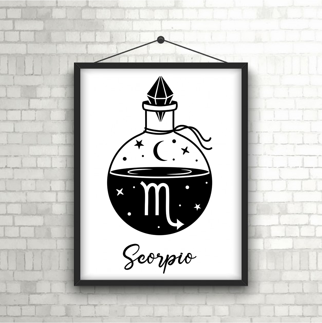 Zodiac Sign Wall Art Print | Star Sign Poster