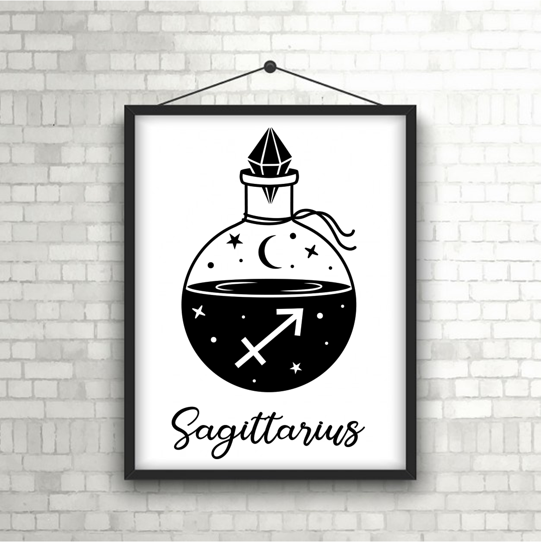 Zodiac Sign Wall Art Print | Star Sign Poster