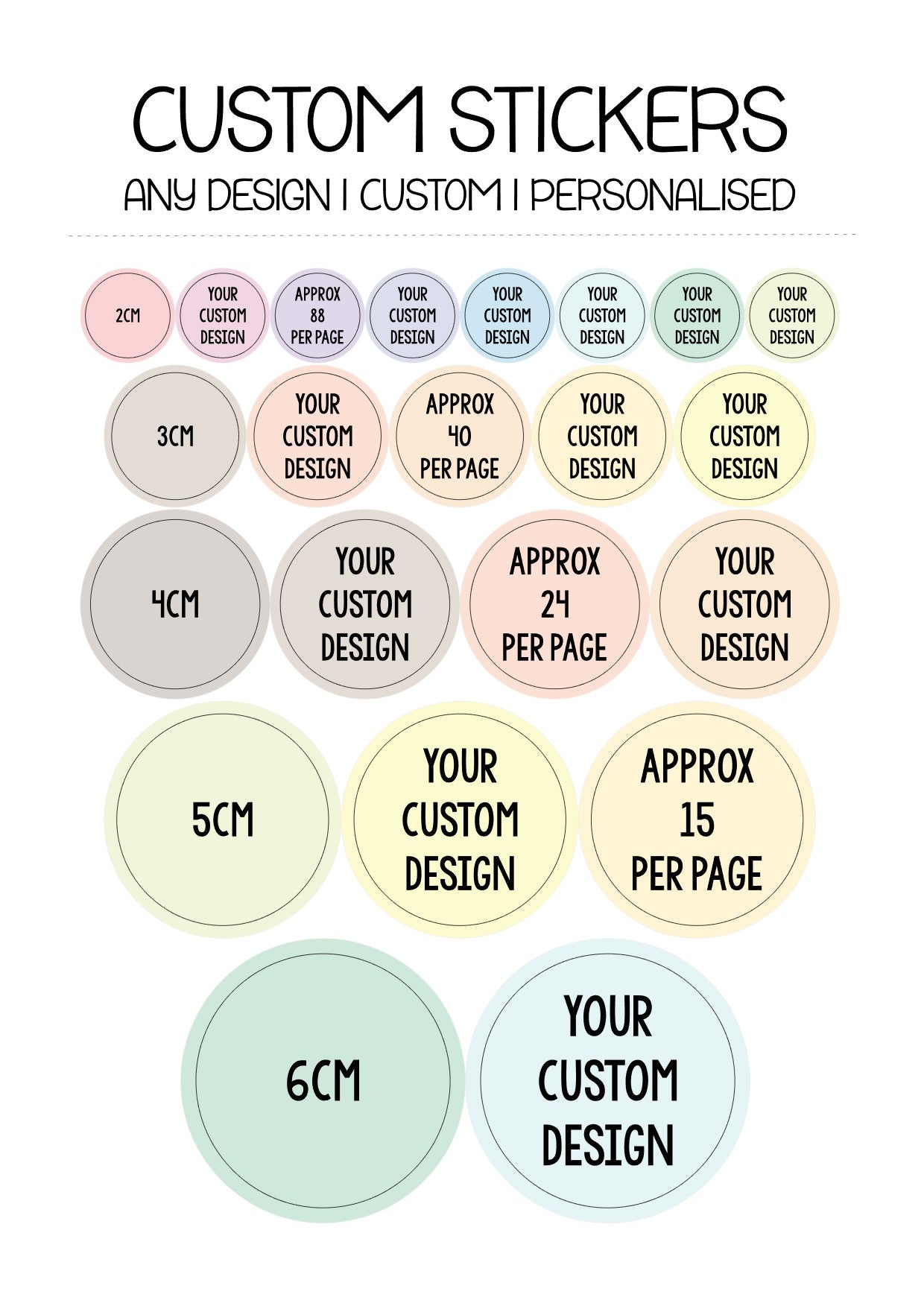 Custom A4 Sticker Sheets - Any Design