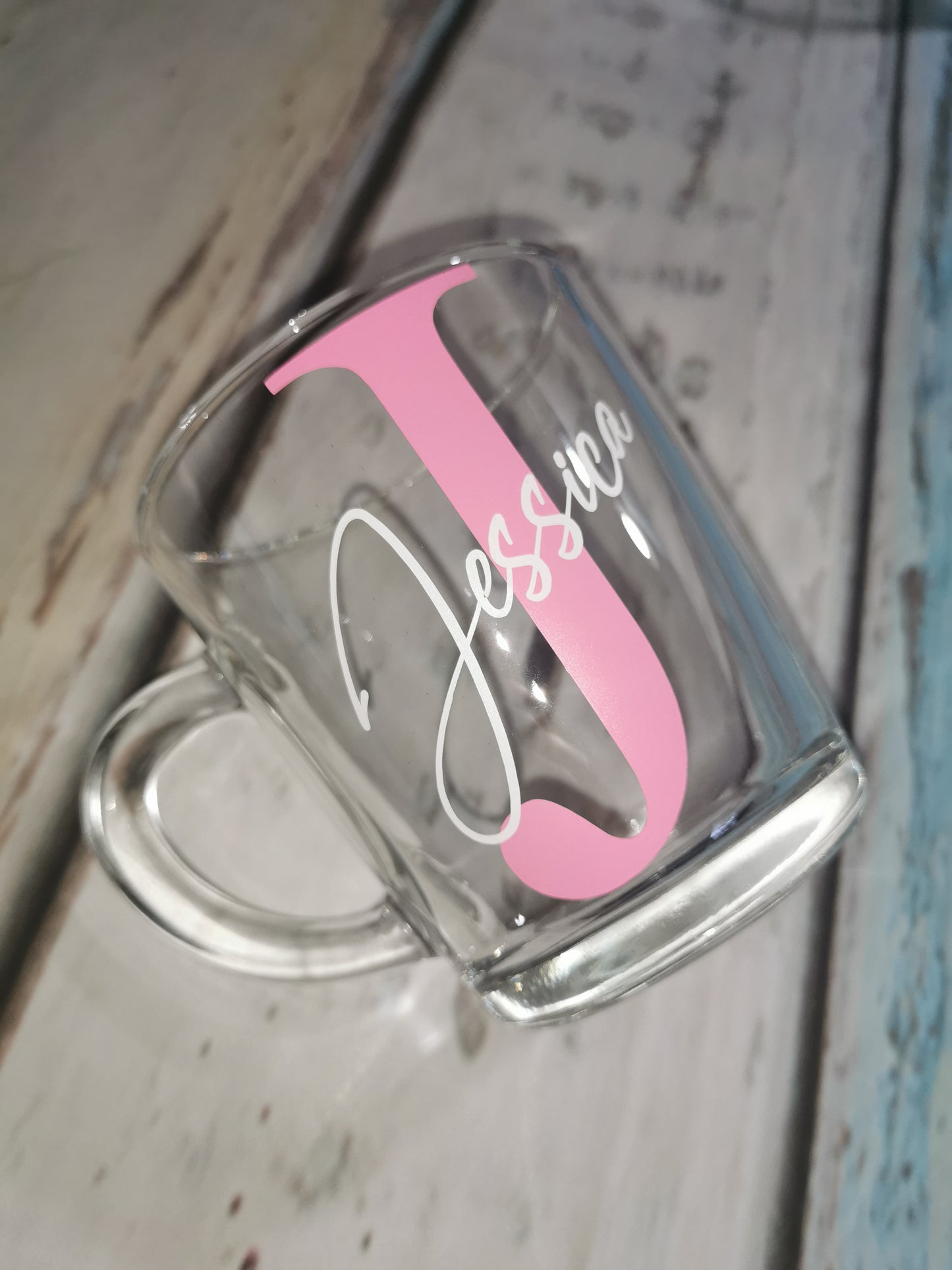 Custom "Initial & Name" Glass Mug