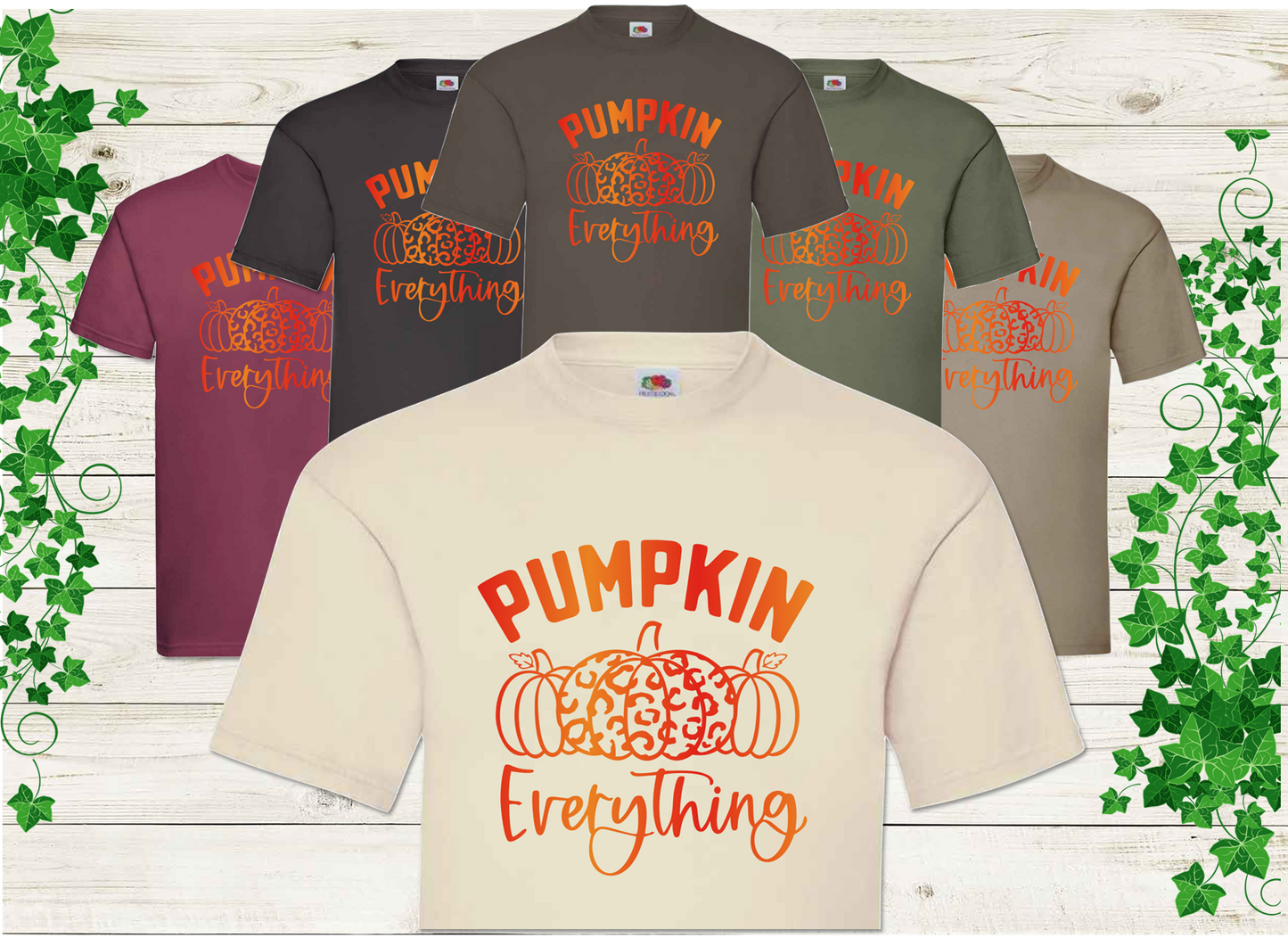 "Pumpkin Everything" T-shirt with Ombre Print