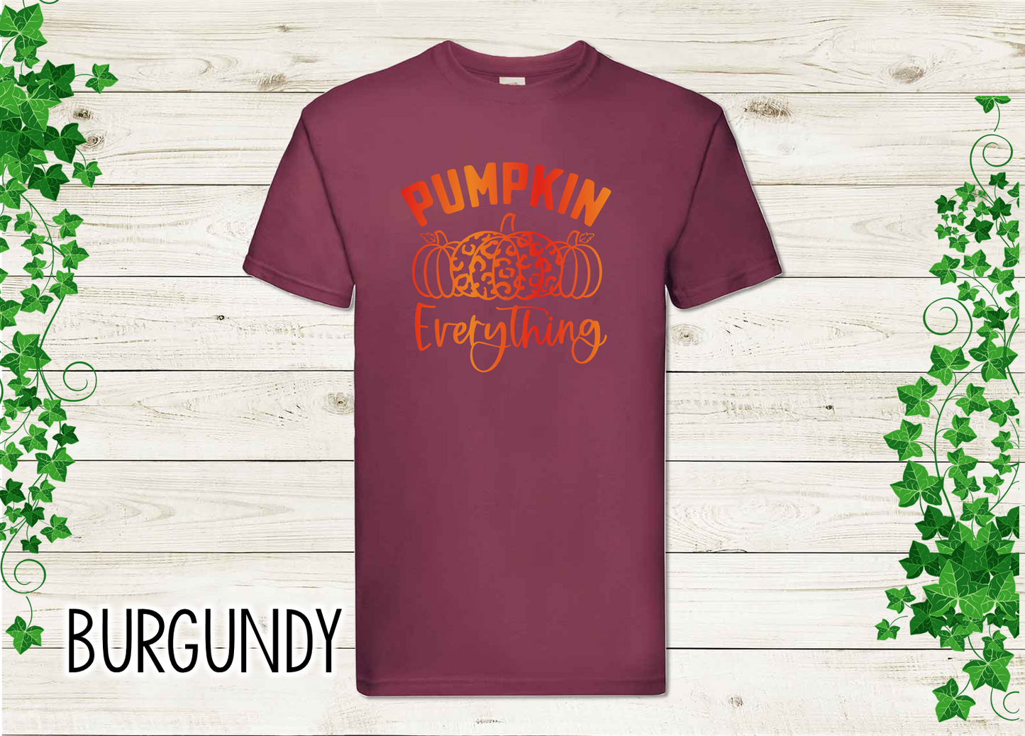 "Pumpkin Everything" T-shirt with Ombre Print