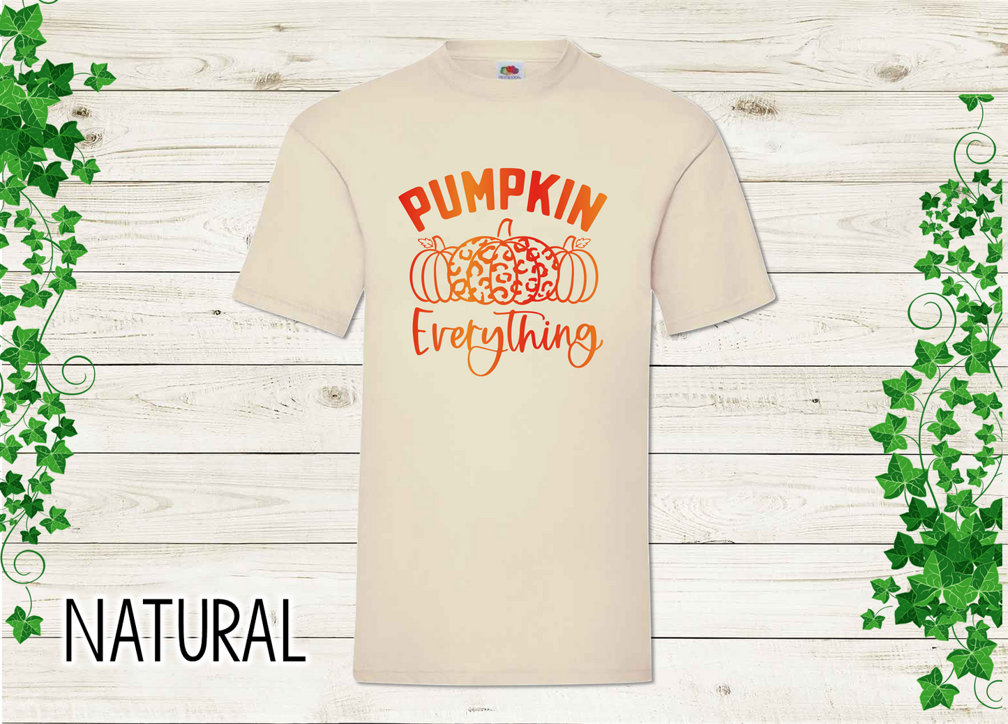 "Pumpkin Everything" T-shirt with Ombre Print
