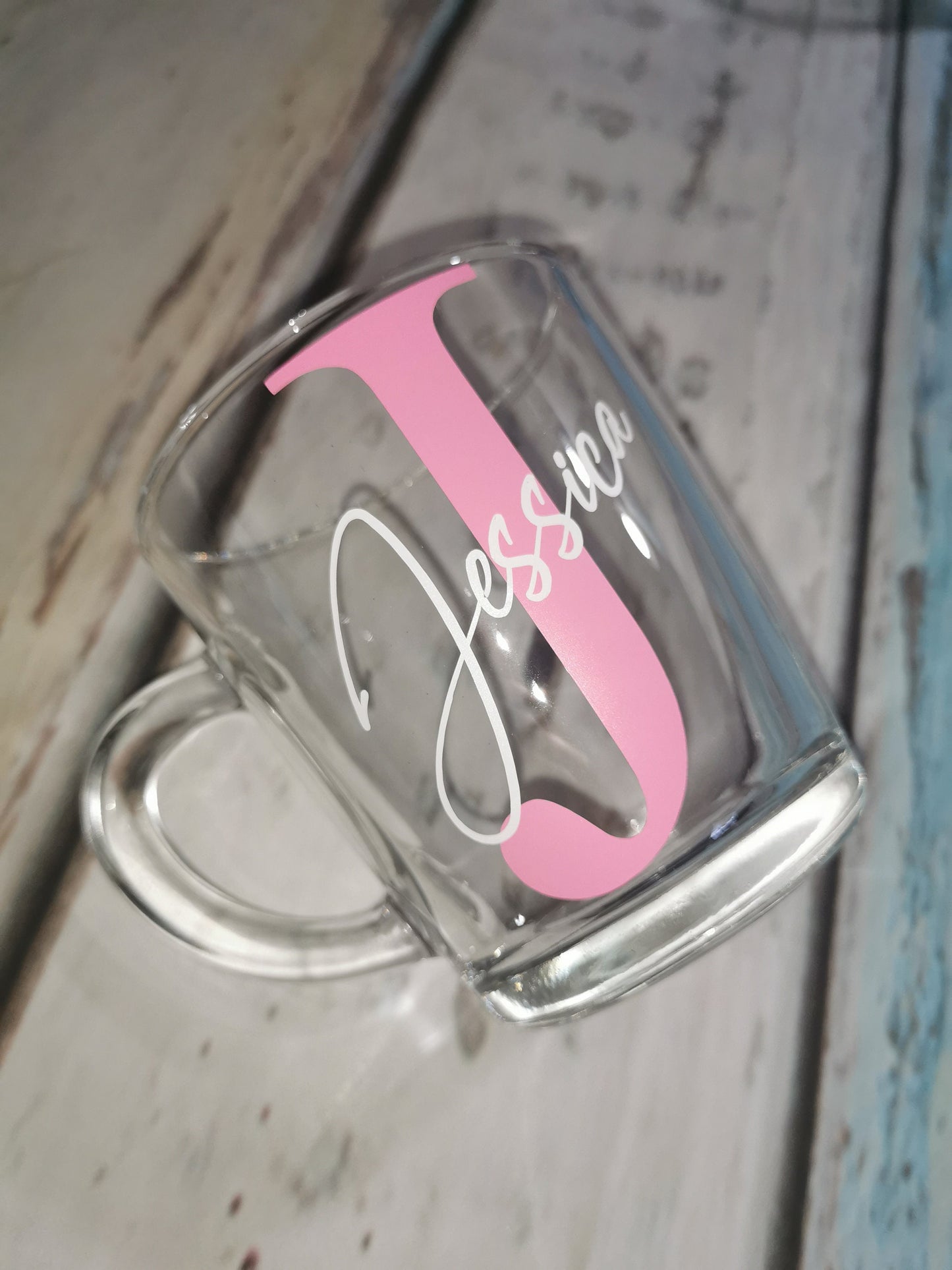 Custom "Initial & Name" Glass Mug