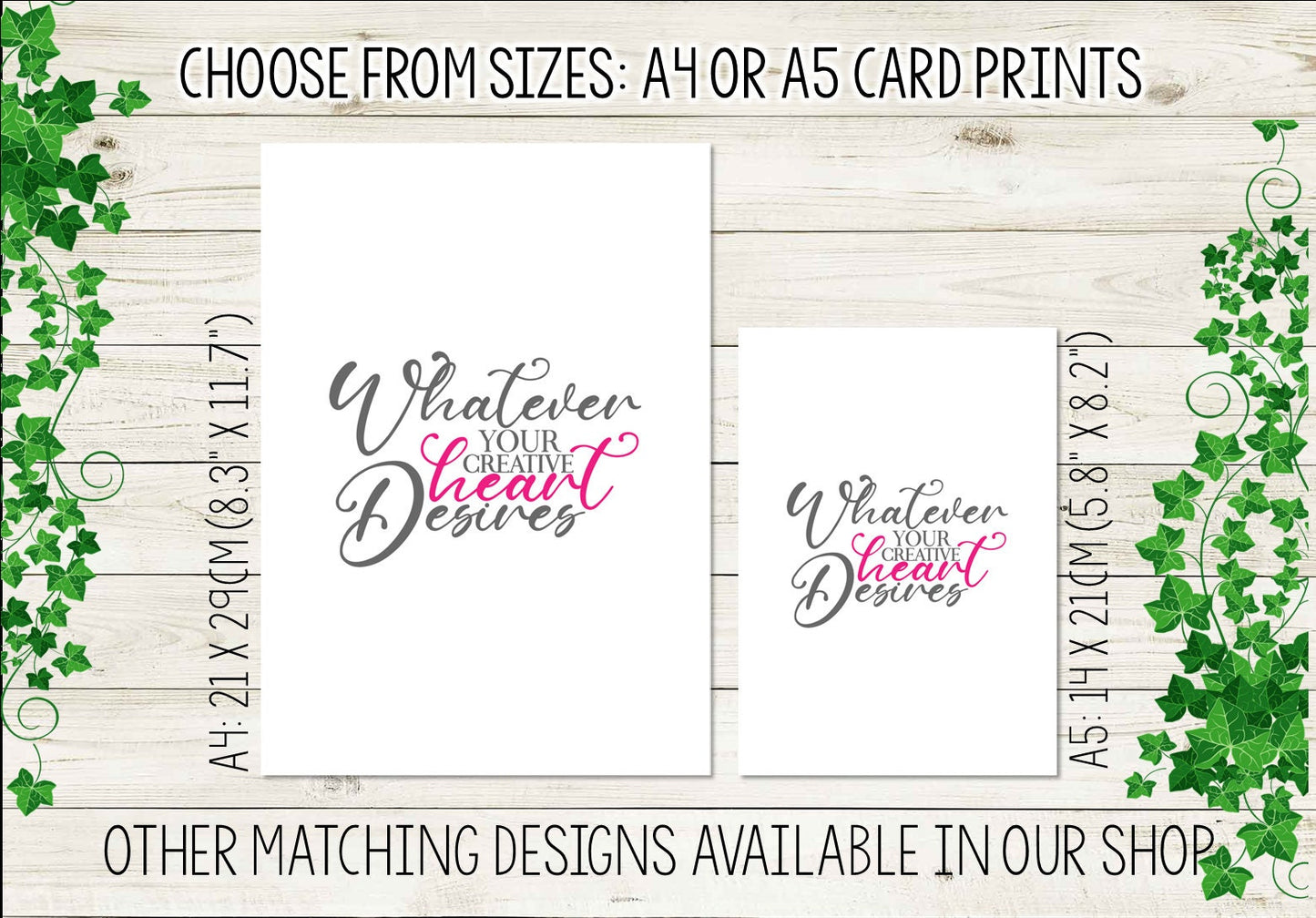 Whatever Your Creative Heart Desires" Empowering Wall Art Print