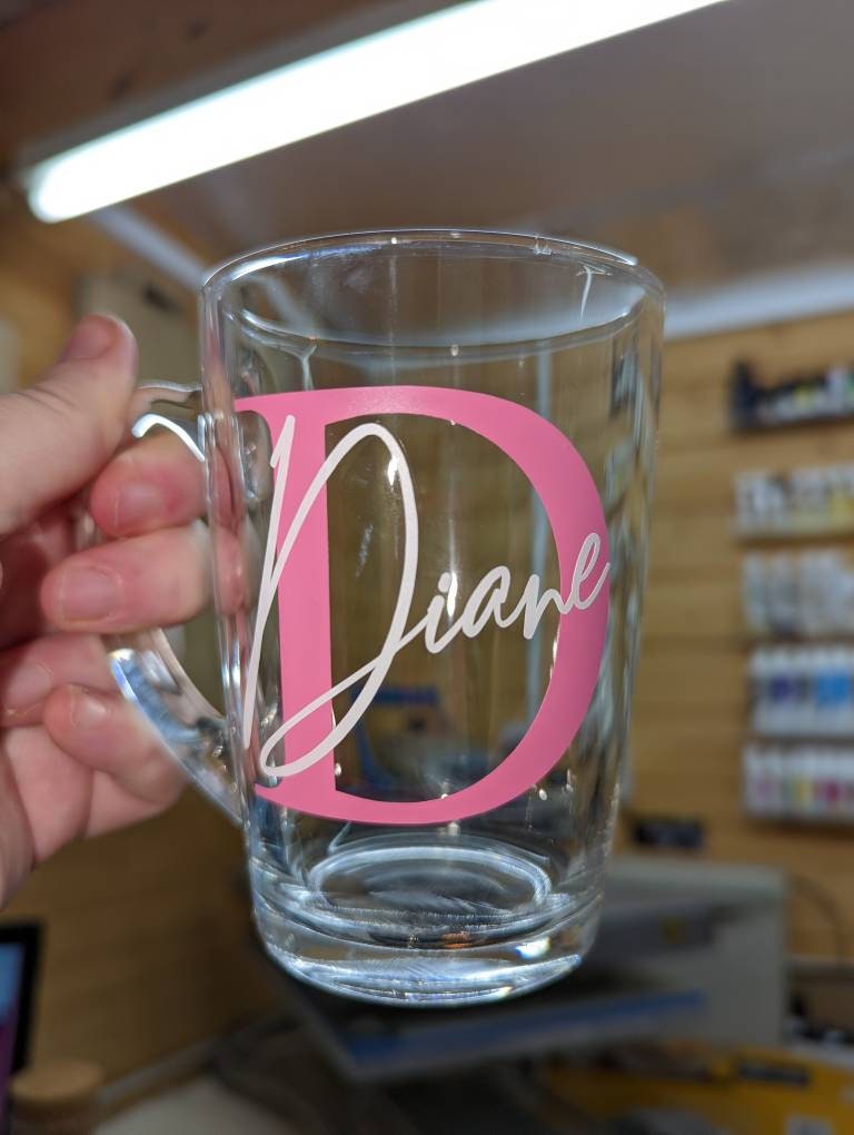 Custom "Initial & Name" Glass Mug