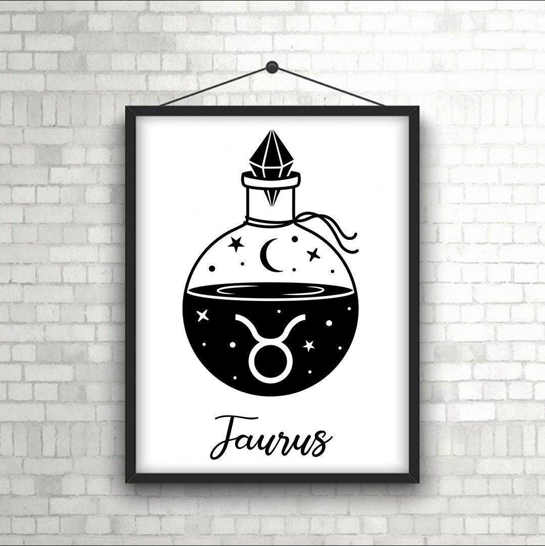 Zodiac Sign Wall Art Print | Star Sign Poster