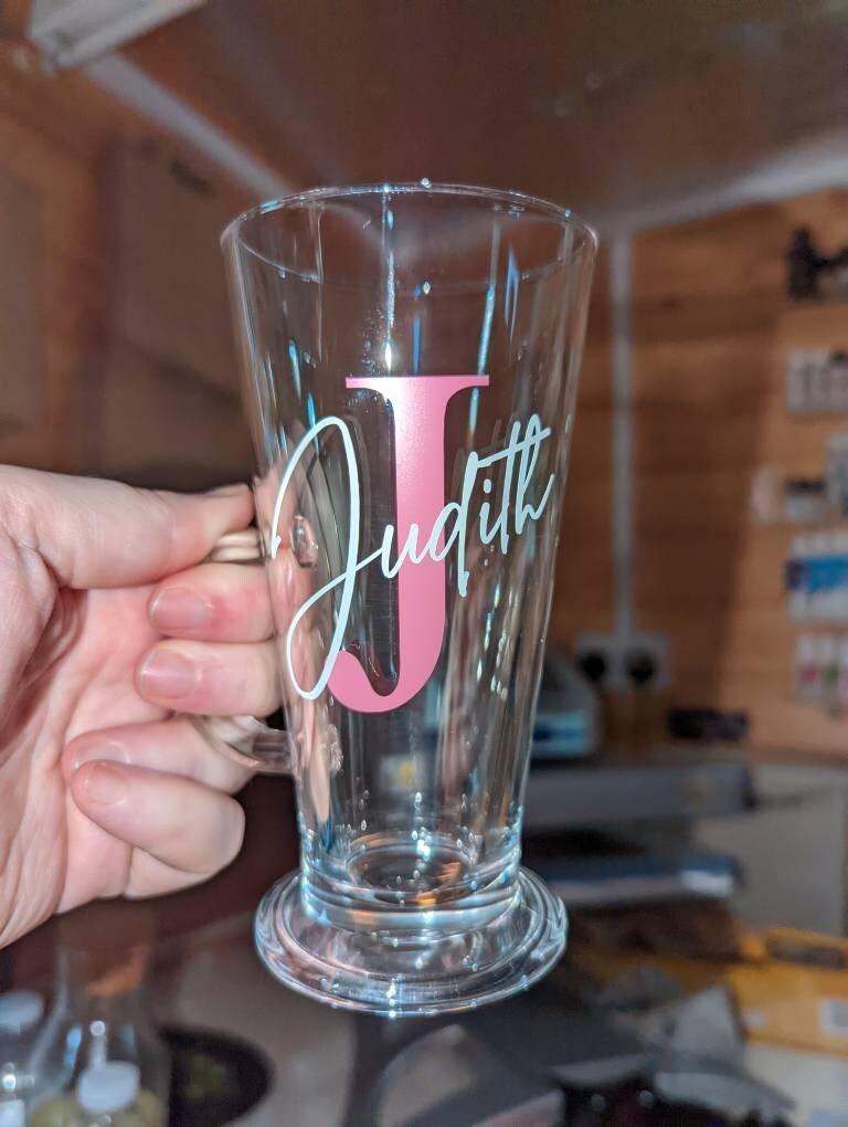 Custom "Initial & Name" Glass Mug