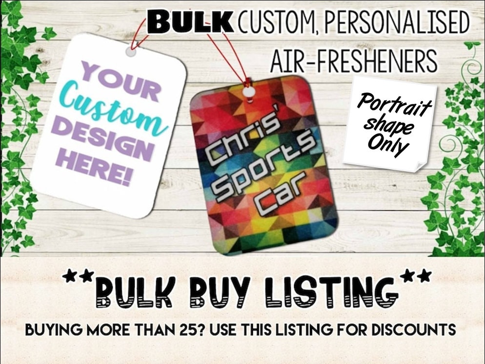 BULK: Custom Personalised Photo Air-Fresheners Scented