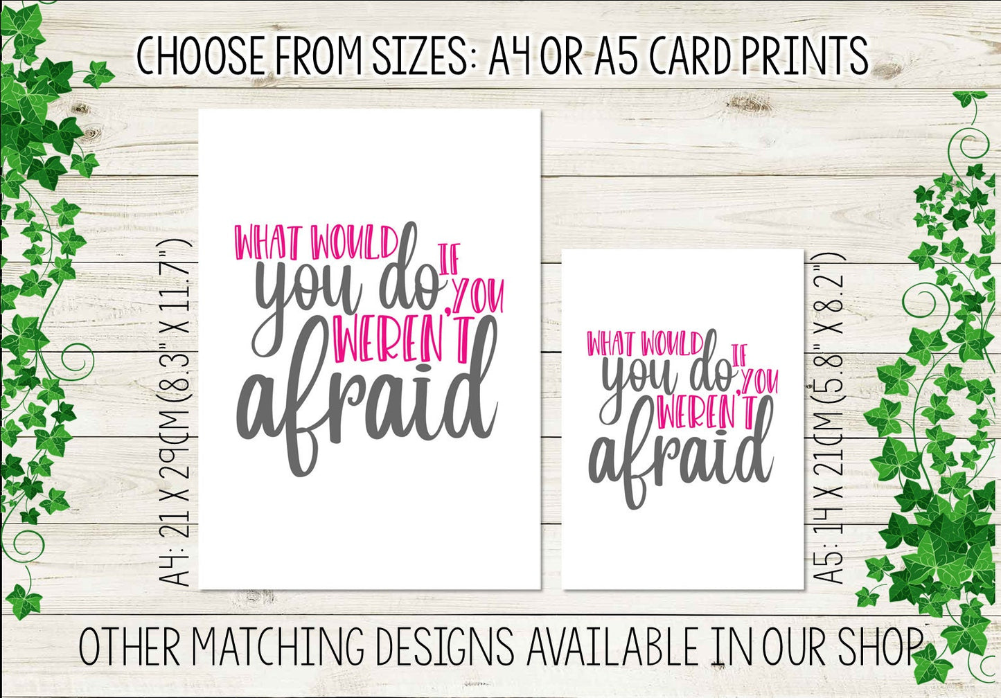 "What would you do if you weren't Afraid" Empowering Wall Art Print