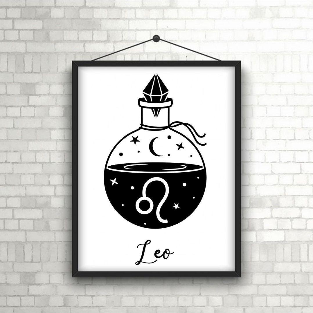 Zodiac Sign Wall Art Print | Star Sign Poster