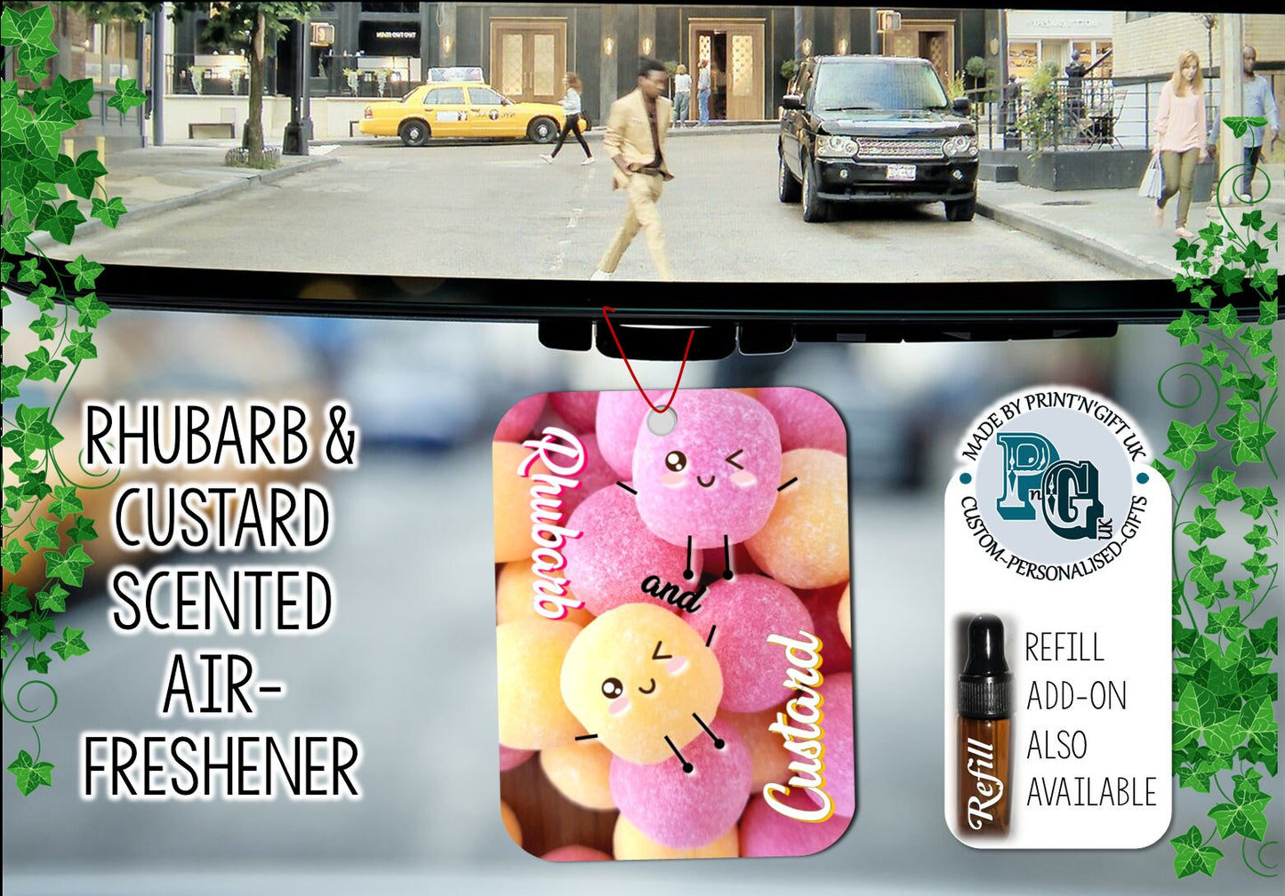 Kawaii Rhubarb & Custard Scented Air-Freshener