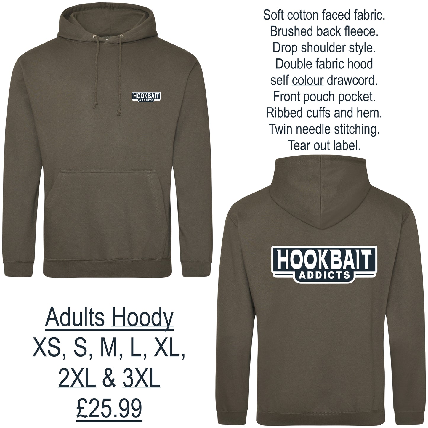 Hookbait Addicts: Adult Hoody