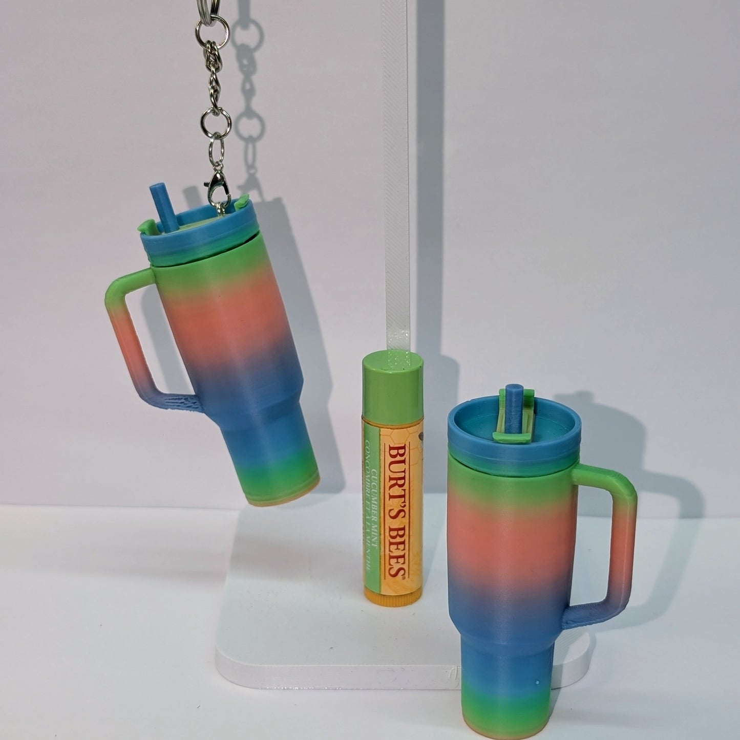 3D PRINTED STANLEY LIP BALM HOLDER KEYRING