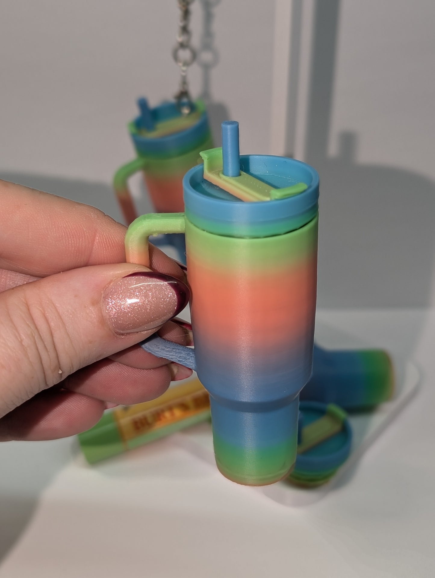 3D PRINTED STANLEY LIP BALM HOLDER KEYRING