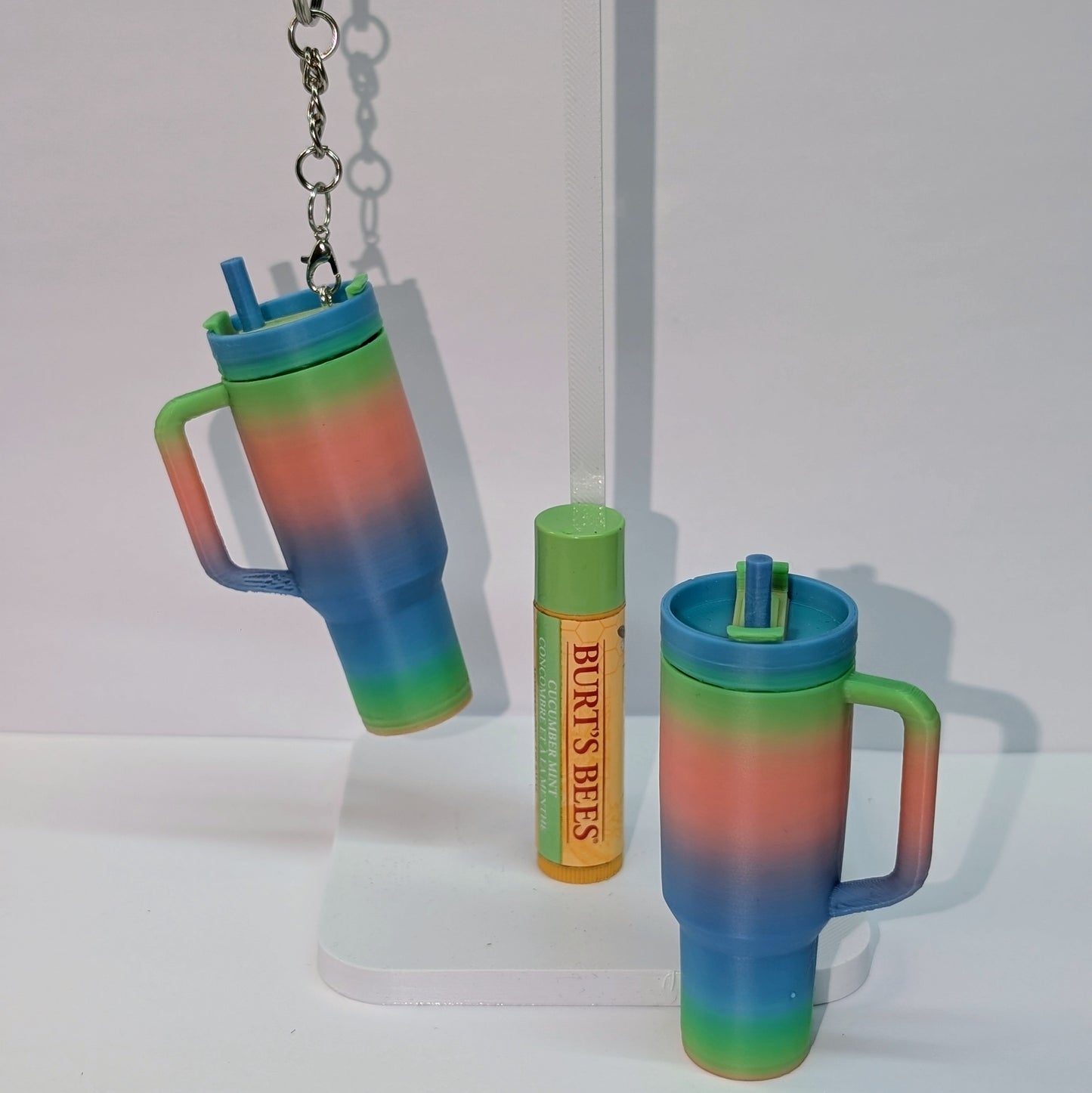 3D PRINTED STANLEY LIP BALM HOLDER KEYRING