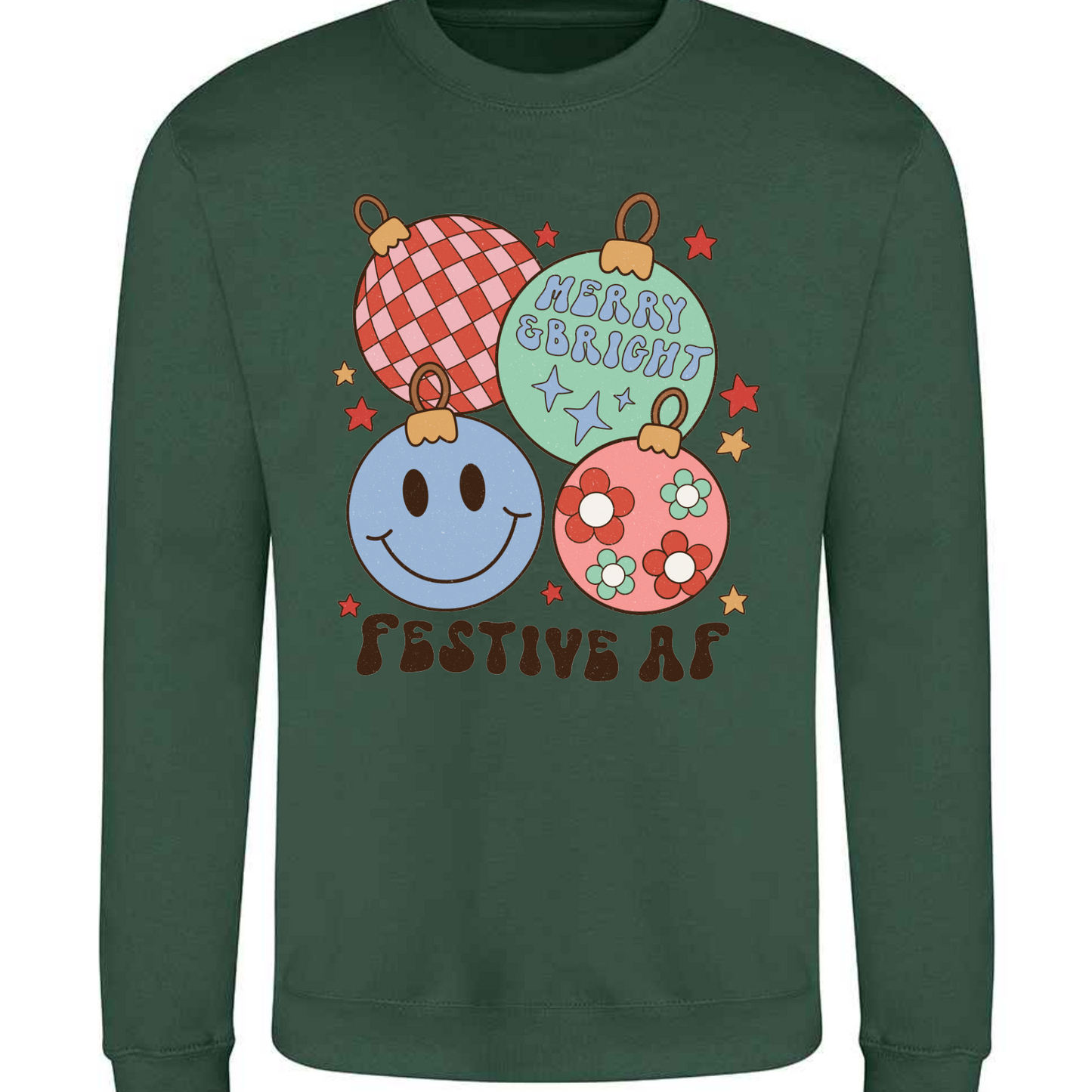 *Festive As Fuck* Retro Christmas Sweatshirt Jumper