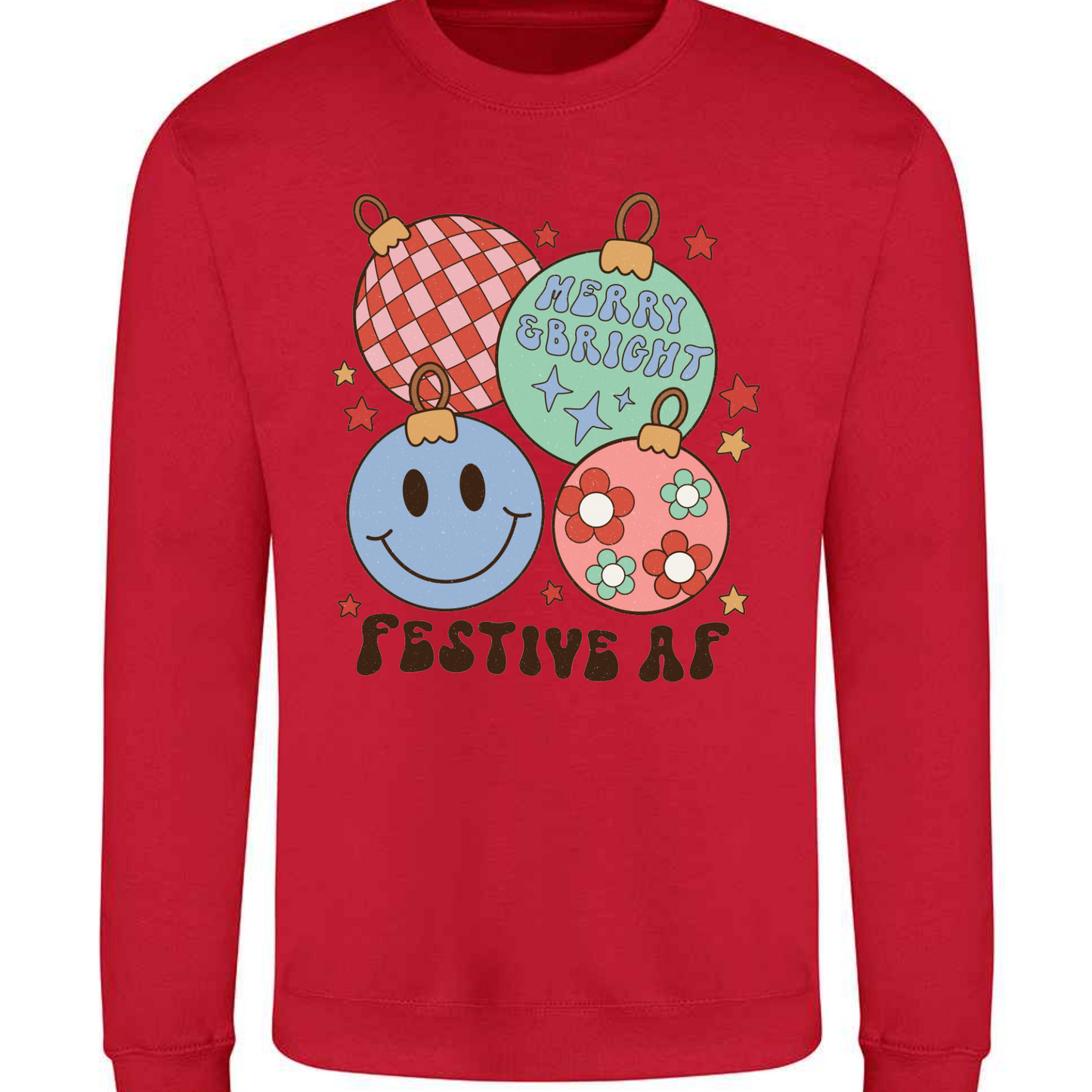 *Festive As Fuck* Retro Christmas Sweatshirt Jumper