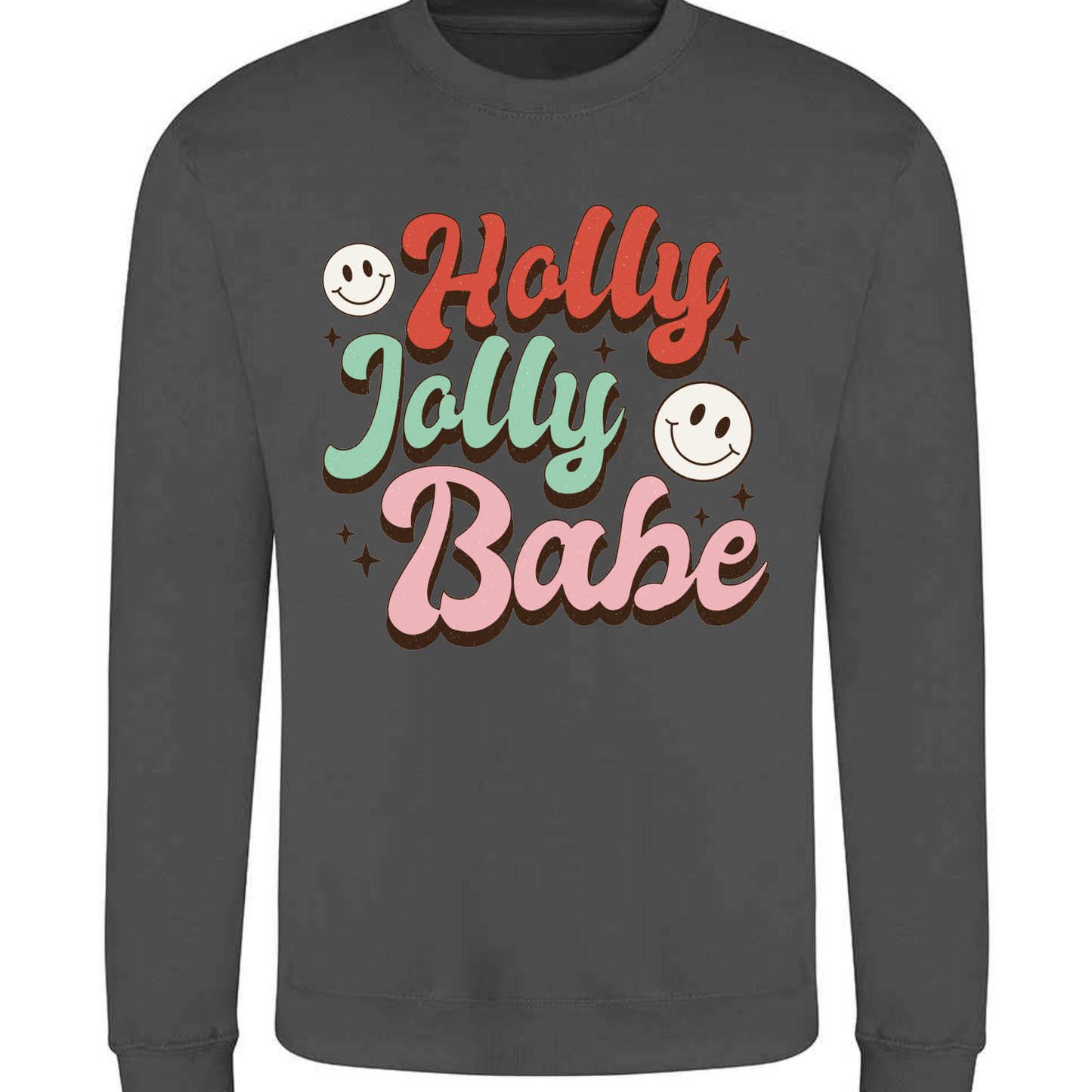 *Holly Jolly Babe* Retro Christmas Sweatshirt Jumper