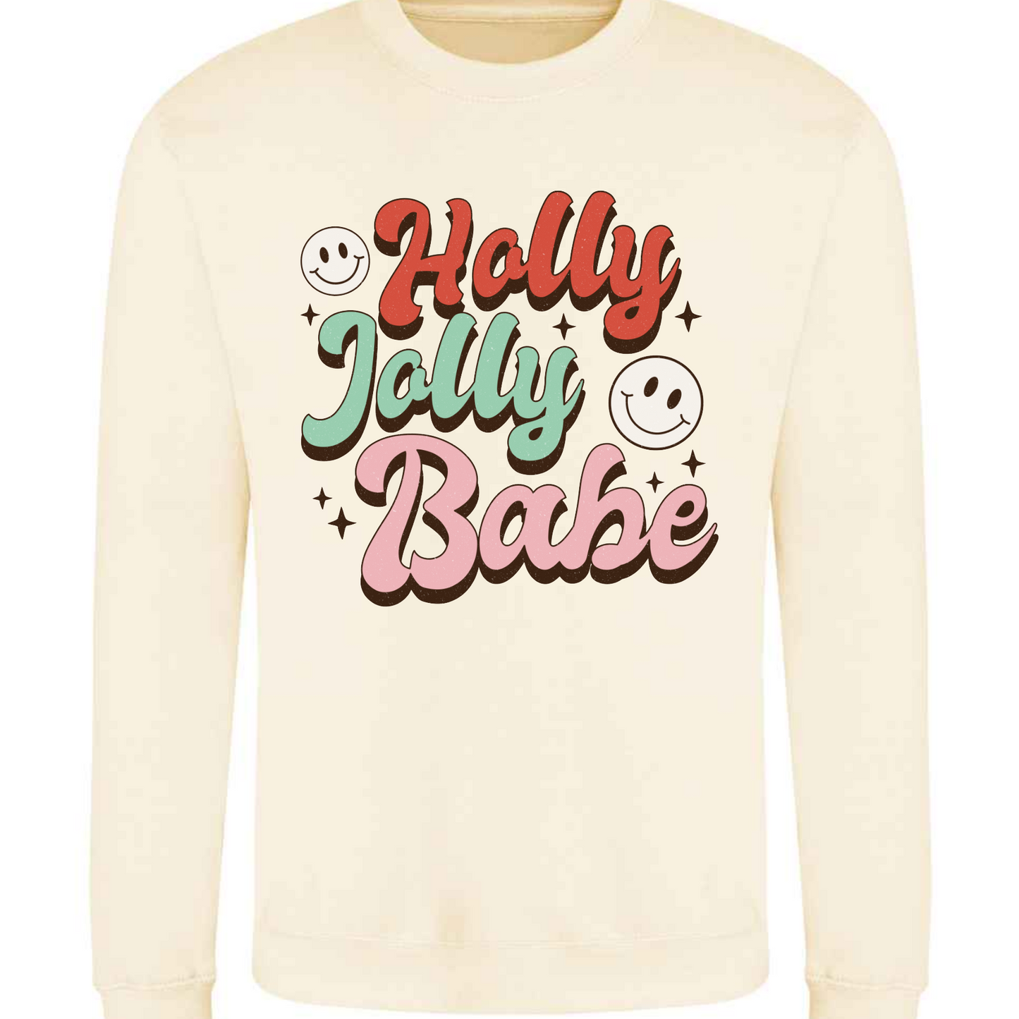 *Holly Jolly Babe* Retro Christmas Sweatshirt Jumper