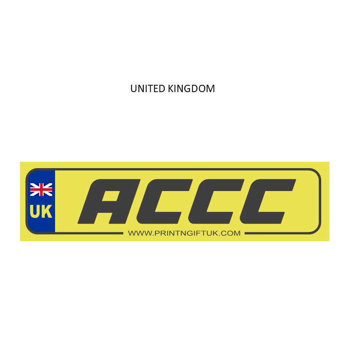 ACCC CUSTOM NUMBER PLATE AIR-FRESHENER - WITH COUNTRY