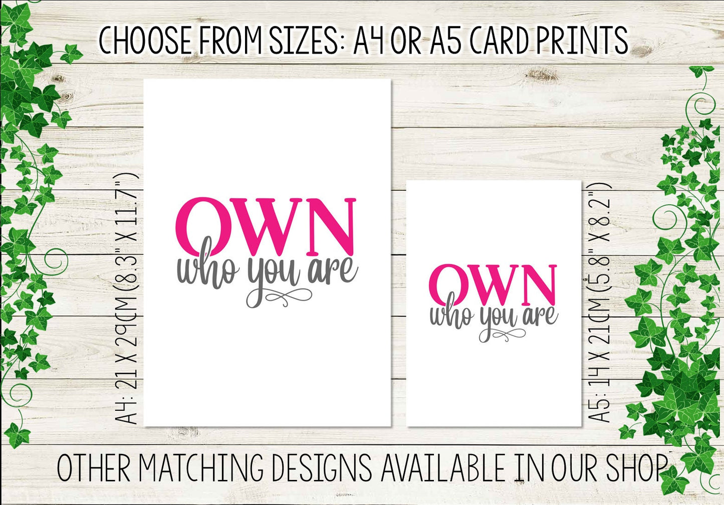 "Own Who You Are" Empowering Wall Art Print