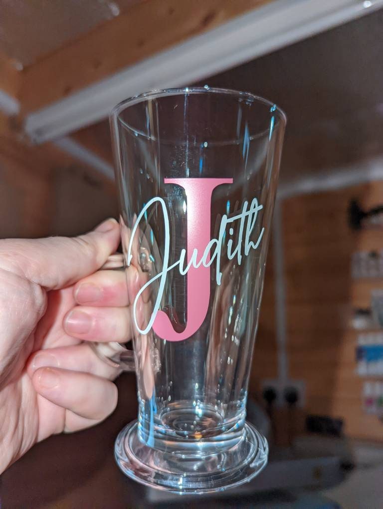 Custom "Initial & Name" Glass Mug