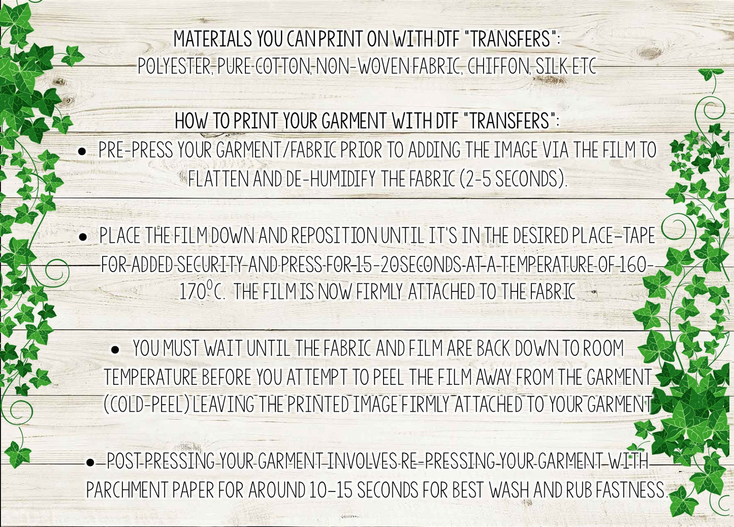 A3 Custom DTF Transfer sheets