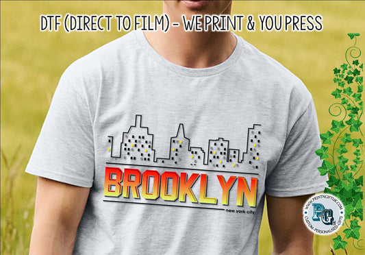 DTF Transfer: "Brooklyn" Skyline Design