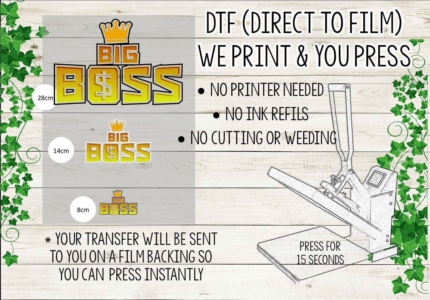 DTF Transfer: "Big Boss" Design