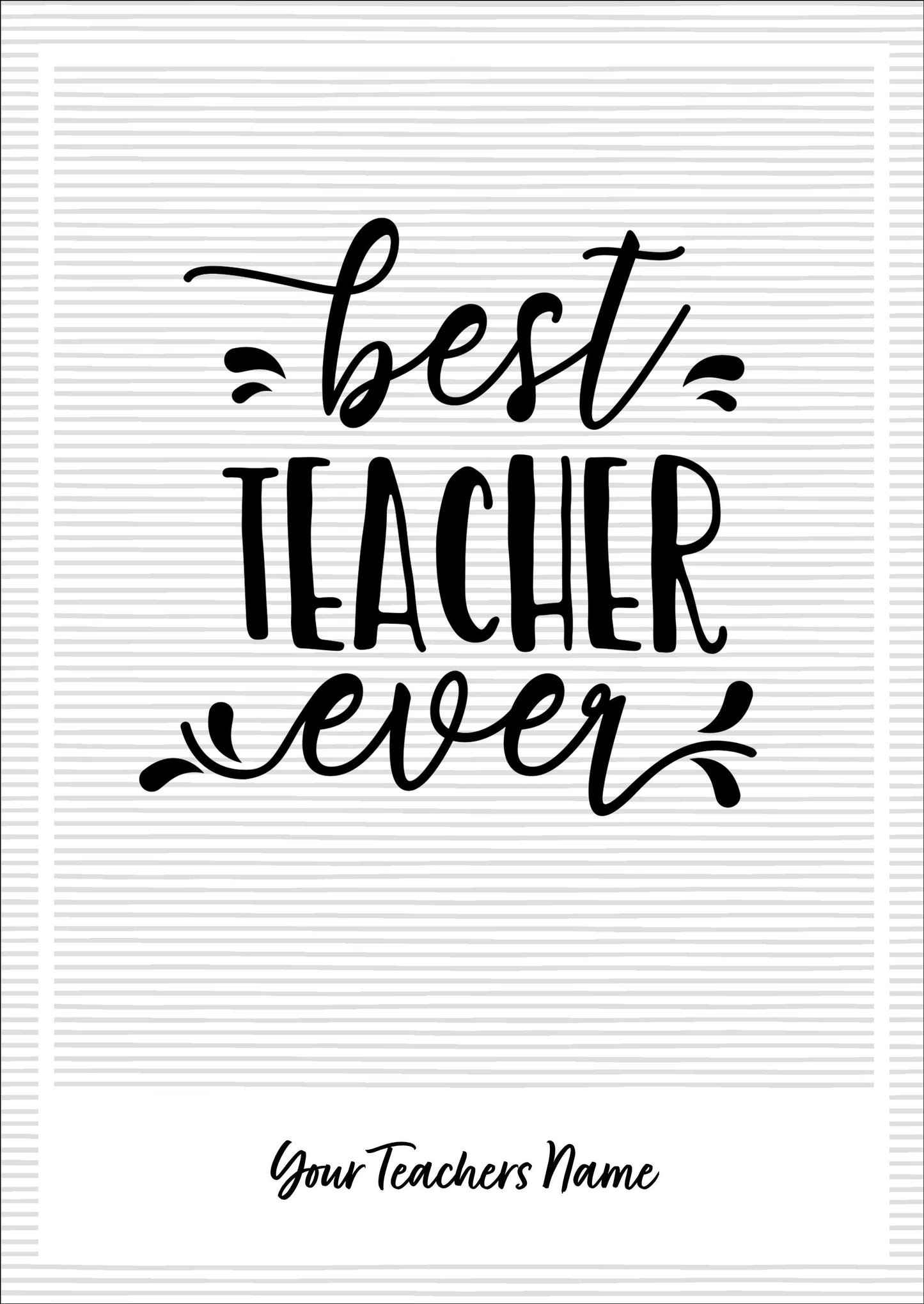 "Best Teacher Ever" Wall Art Print